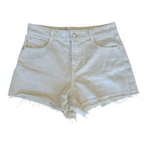 Zara Light Yellow High Waist Cutoff Jean Shorts Size‎ 2
